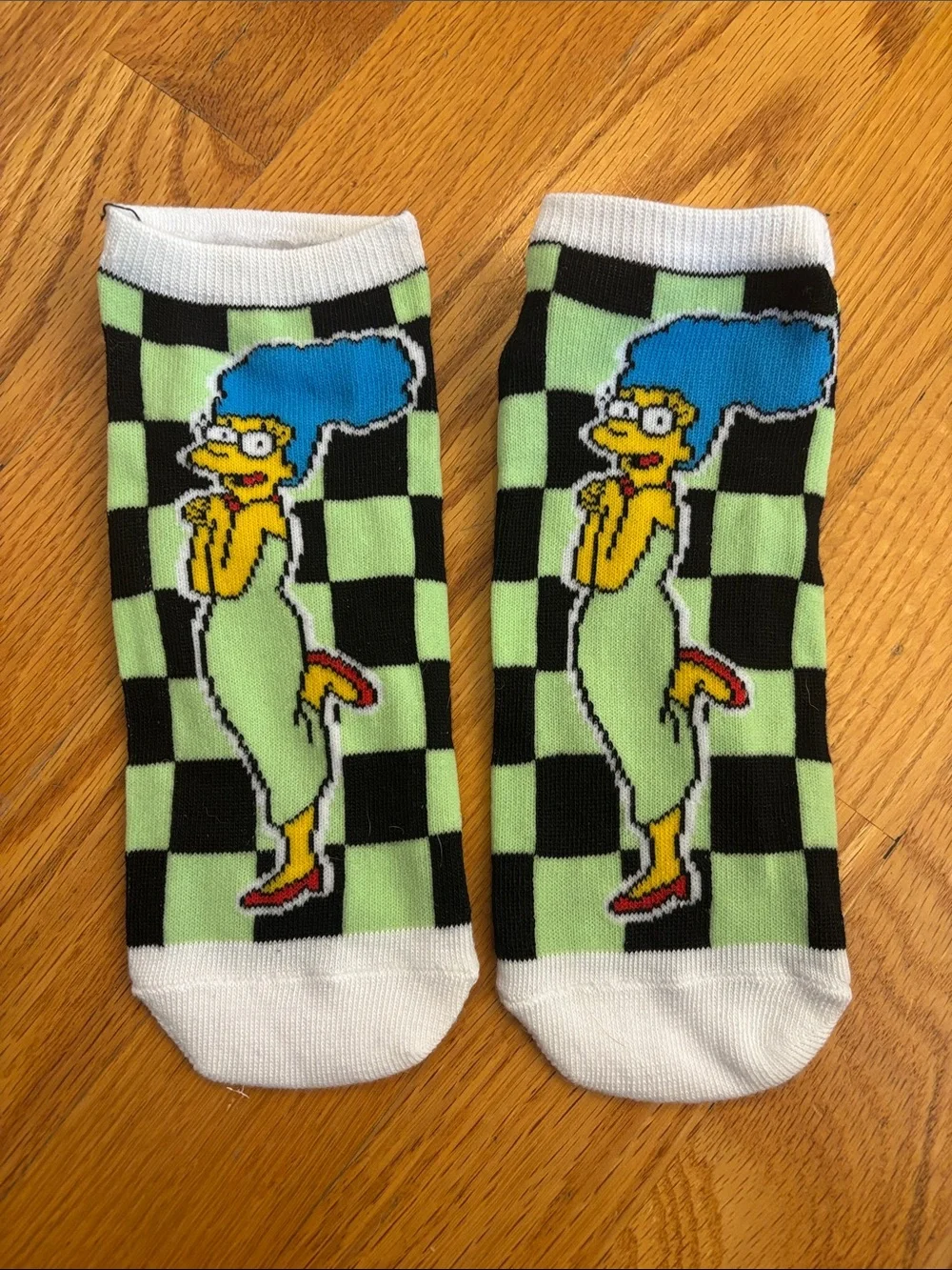 Checkerboard Simpson Characters Ankle Socks - Multi Color (NWOT)